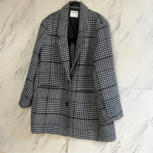 Old Navy Soft Brushed Oversized Plaid Checkered Blazer SZ XXL - Picture 5 of 9